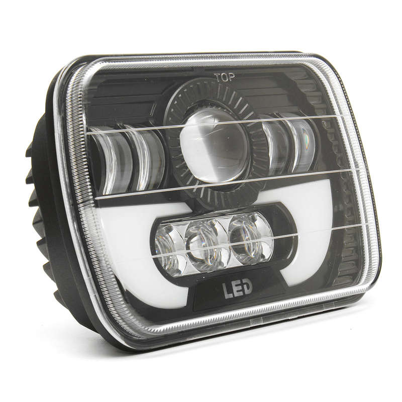 7x5Inch H4 Hi/low Beam Square LED Headlights Lamp DRL Light for Jeep YJ XJ Truck