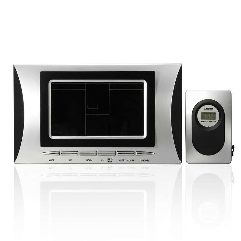 Digital LCD Indoor/Outdoor Wireless Weather Station Clock Calendar Thermometer