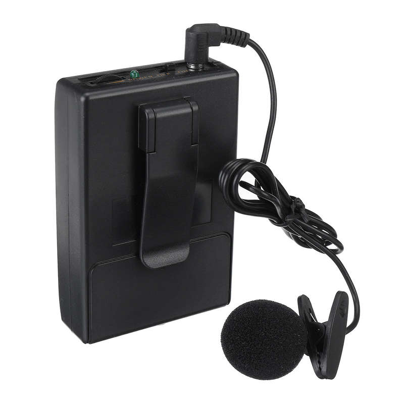 Mini Wireless Cordless Clip-on Lapel Tie Microphone Mic Transmitter Set for Teacher Lecturer Office
