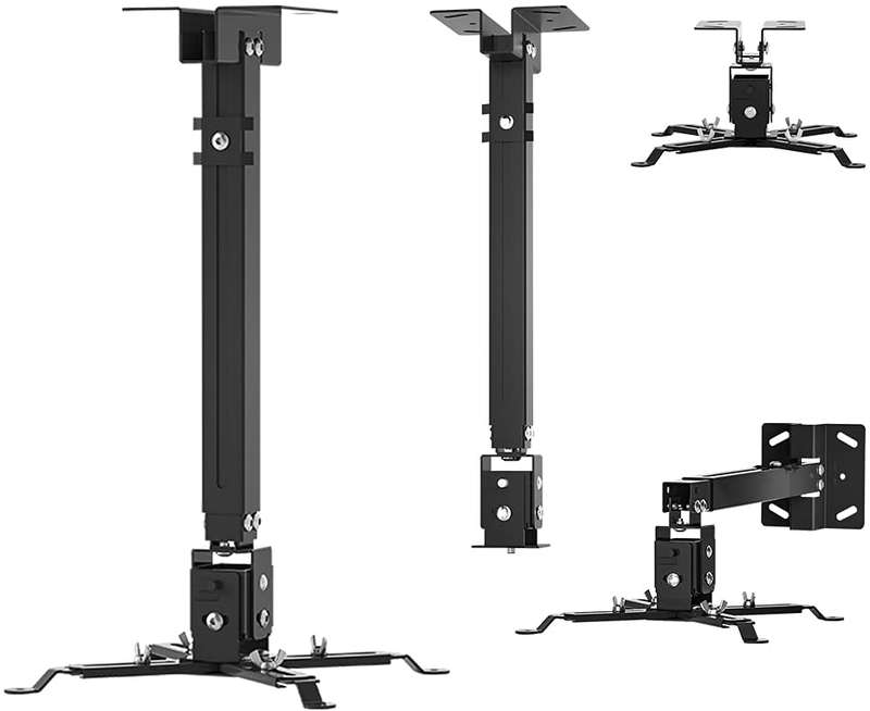4 in 1 Projector Mount,Universial Wall or Ceiling Mount/Bracket with Extendable Arm and Adjustable