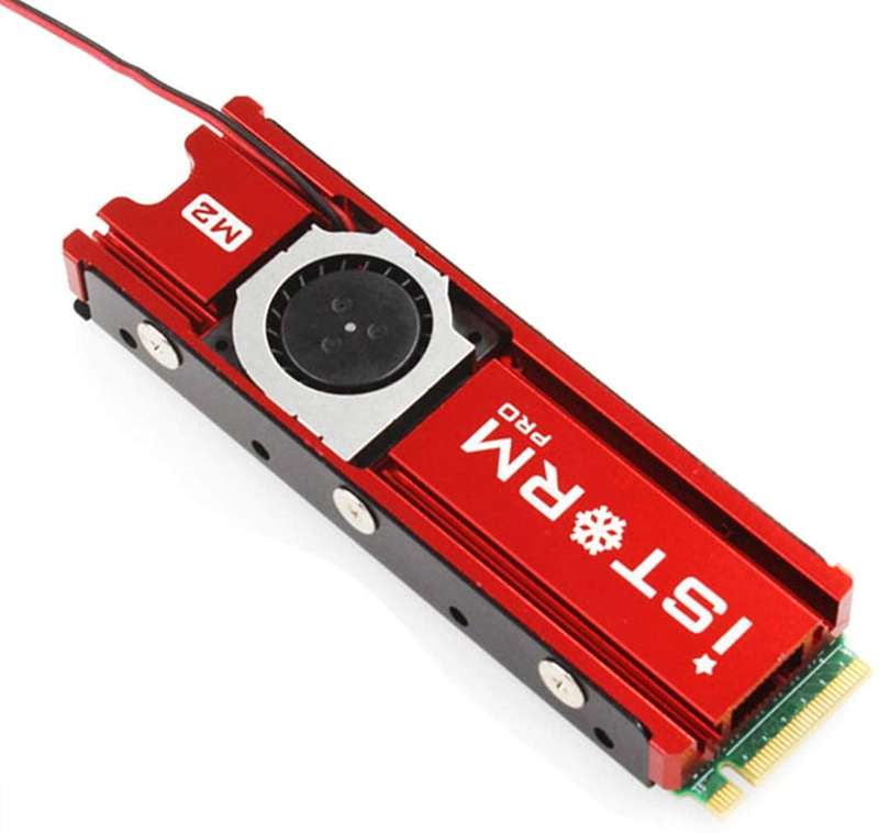JEYI Cooling Warship Storm Fan NVME NGFF M.2 Heatsink SSD Metal Sheet Thermal Conductivity Si