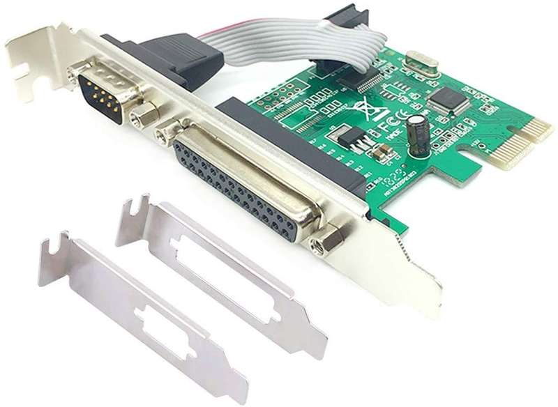 PCIe Combo Serial Parallel Expansion Card PCI Express to Printer LPT Port RS232 Com Port Adap