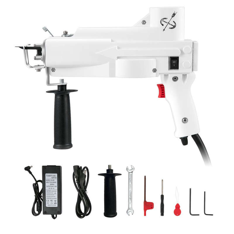 Electric Carpet Tufting Machine Weaving Flocking Kit Speed Adjustable