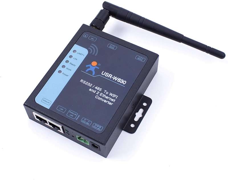 USR-W630 Industrial Serial to WiFi and Ethernet Converter Supports 2 Ethernet Ports, Modbus R