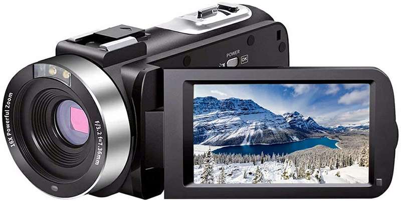 Video Camera Camcorder Full HD 1080P 30FPS 24.0 MP IR Night Vision Vlogging Camera Recorder 3