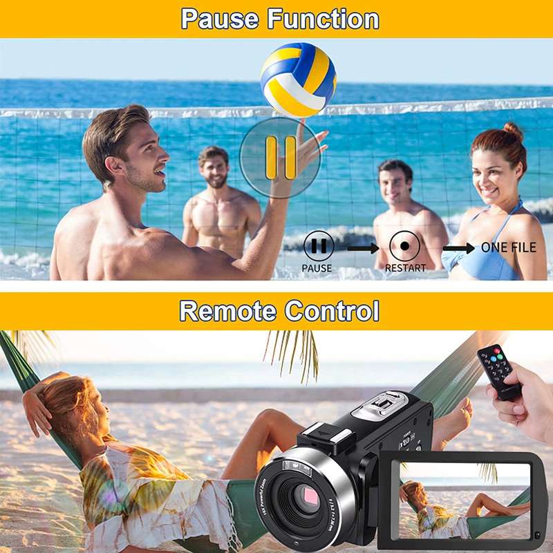 Video Camera Camcorder Full HD 1080P 30FPS 24.0 MP IR Night Vision Vlogging Camera Recorder 3