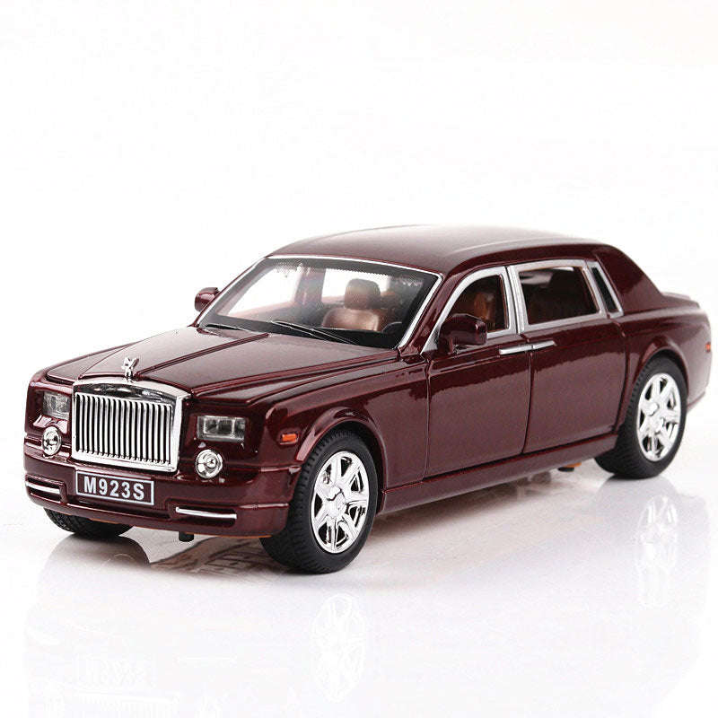 1:24 Alloy Roll Royce Phantom Lengthened Cohes Diecast Car Vehicles Model Toy: Maroon