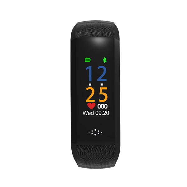 Fitness Tracker Blood Pressure Oxygen Heart Rate Monitor Fitness Tracker Sport Bluetooth ... - Black