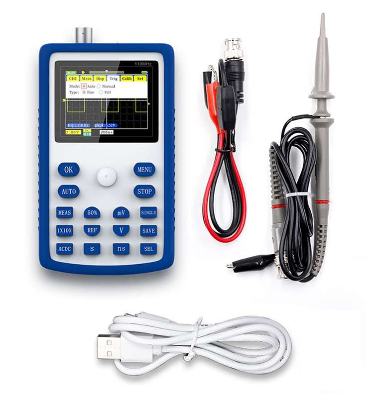 FNIRSI-1C15 2.4 Inch Screen Handheld Portable Digital Oscilloscope 500MS/S Sampling Rate with