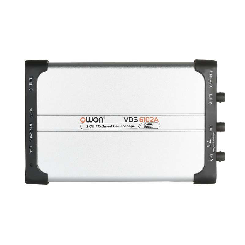 Owon VDS6102A USB PC Virtual Oscilloscope 2 Channel 100 MHz 1Gsa/s 14bits Portable ADC Type-C