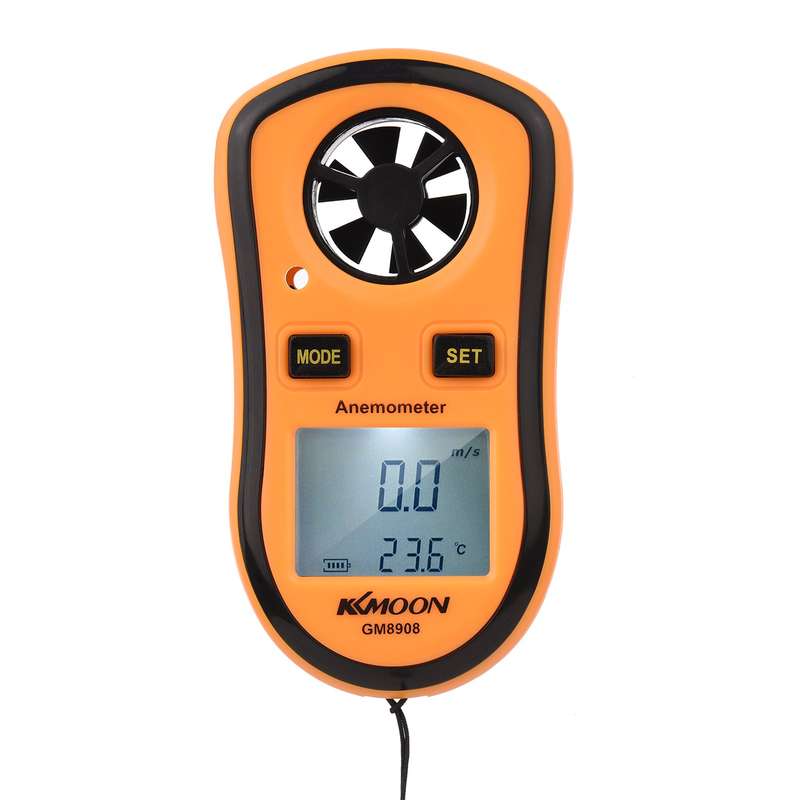 KKmoon GM8908 Digital Anemometer Handheld Wind Speed Meter Gauge Air Velocity Temperature Tes