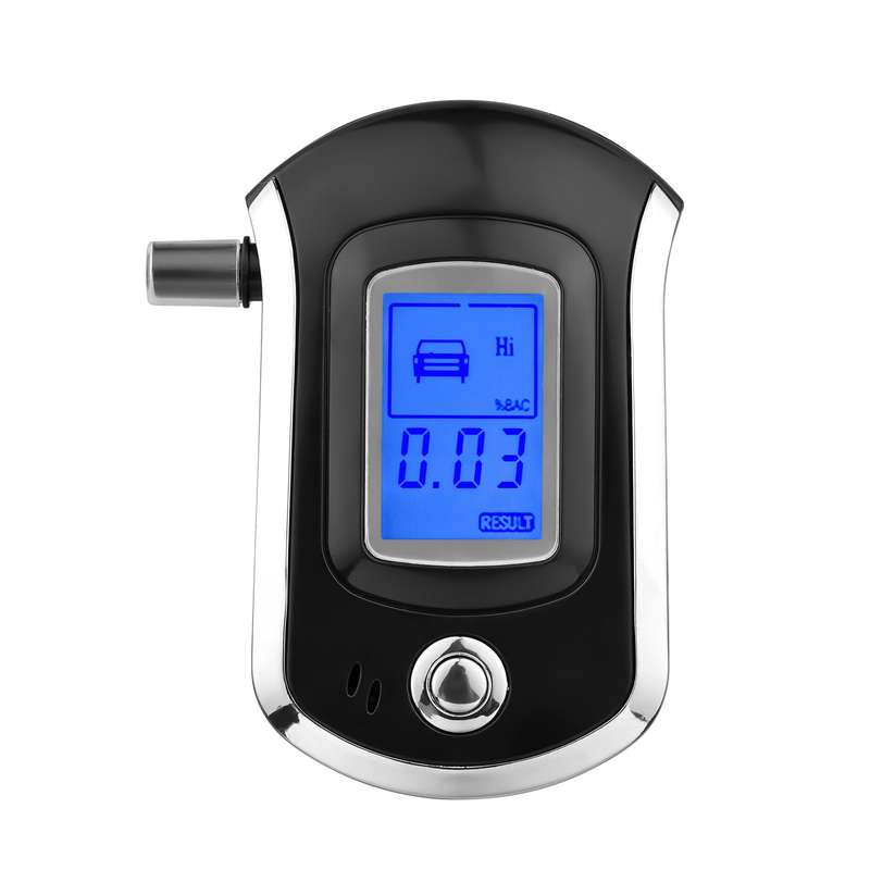 Portable Breathalyzer with 6 Mouthpieces Breath Alcohol Tester LCD Backlight Digital Accurate