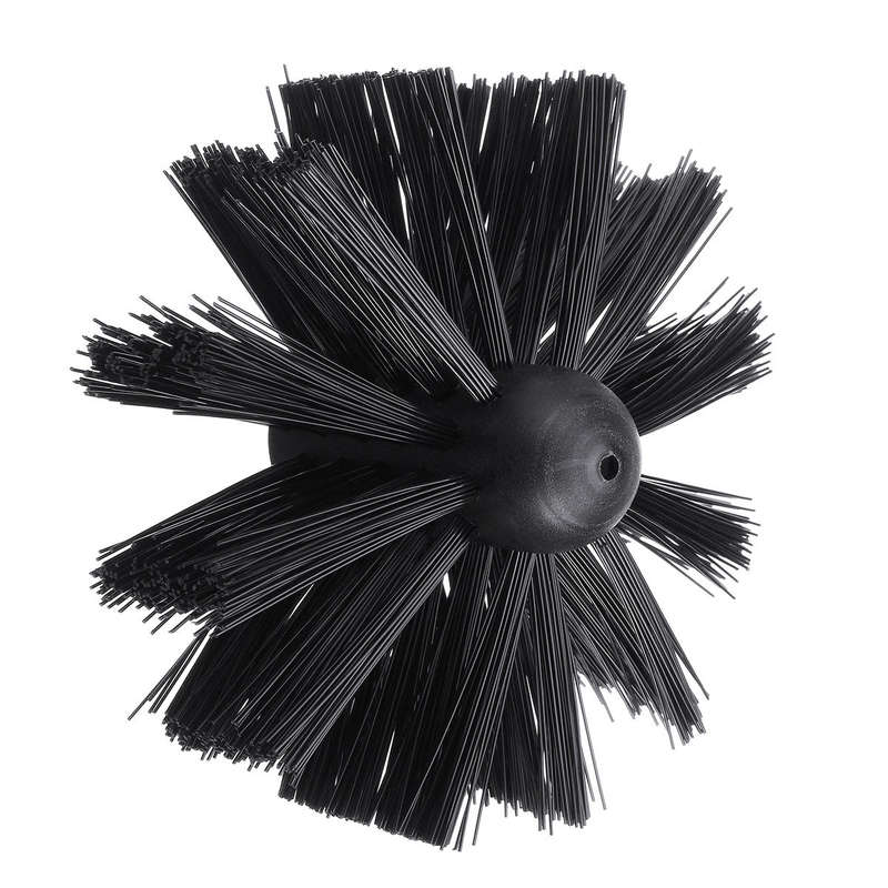 Drill Chimney Cleaning Brush Cleaning Rotary Sweep System Flexible Rod (1#: 6 x Rod + 1 x Brush)