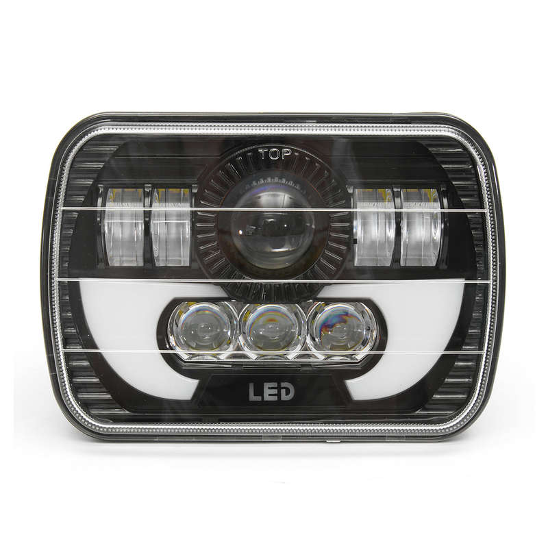 7x5Inch H4 Hi/low Beam Square LED Headlights Lamp DRL Light for Jeep YJ XJ Truck