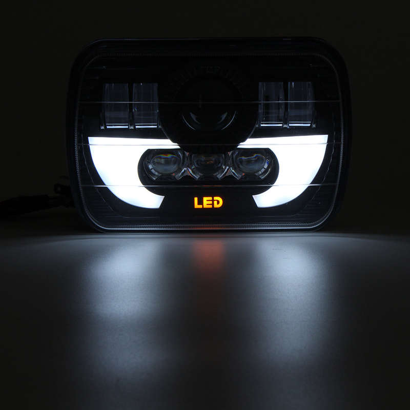 7x5Inch H4 Hi/low Beam Square LED Headlights Lamp DRL Light for Jeep YJ XJ Truck