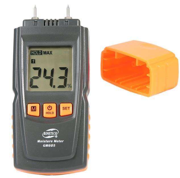 GM605 Digital LCD Display Wood Moisture Meter Humidity Tester Timber Damp Detector Portable W