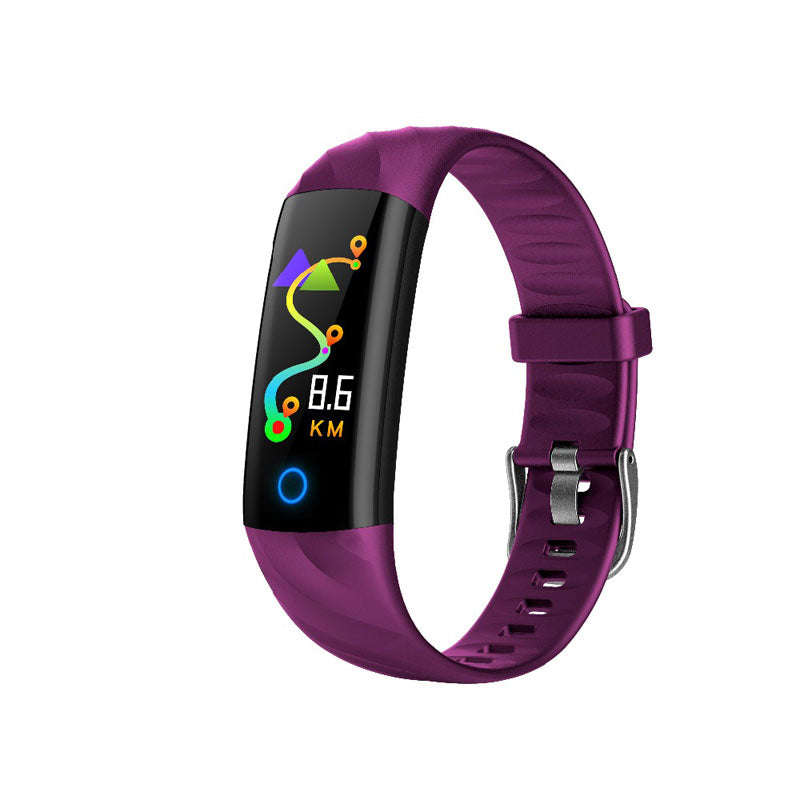 XANES X8 0.96in Color Screen IP68 Waterproof Smart Bracelet  Heart Rate Blood Pressure M... - Purple