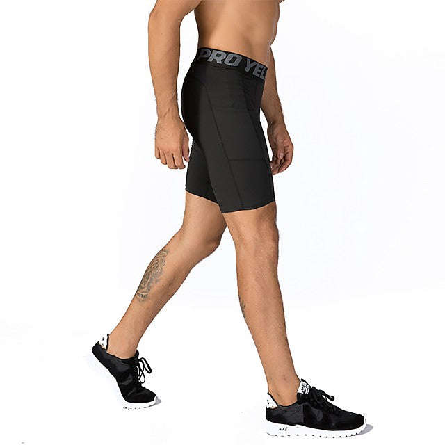 Men's Compression Shorts Running Shorts Athletic Shorts Compression Clothing Bottoms with Pho