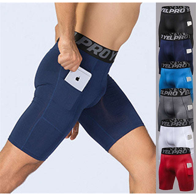 Men's Compression Shorts Running Shorts Athletic Shorts Compression Clothing Bottoms with Pho