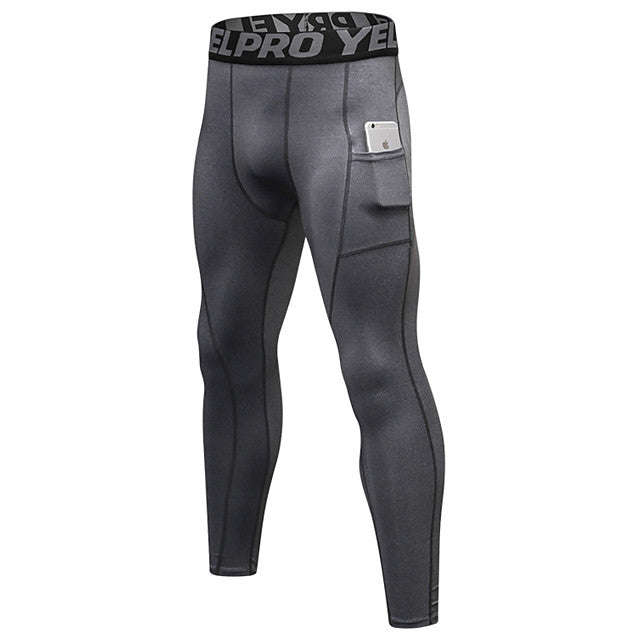 Men's Running Tights Leggings Compression Pants Athletic Base Layer Tights