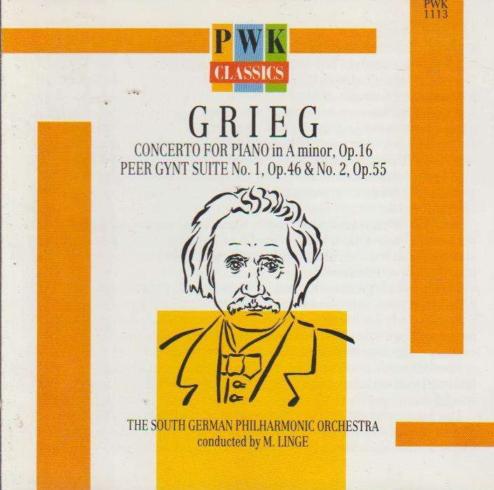 Grieg, South German Philharmonic Orchestra, M Linge, - Concerto for Piano in a Minor, Op. 16/Peer...