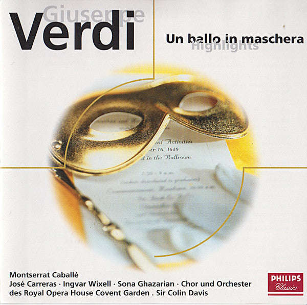 Verdi - Montserrat Caballe, Jose Carreras, Orchestra Of The Royal Opera House, Covent Garden - Un...