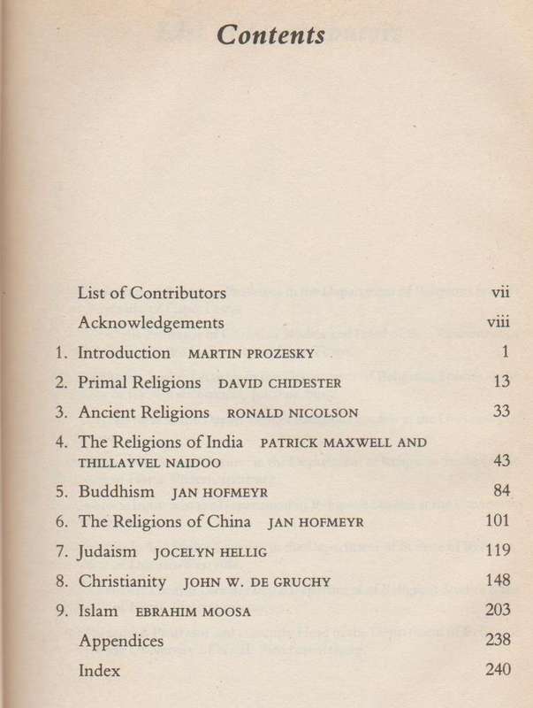 A Southern African Guide to World Religions John W. De Gruchy & Martin Prozesky