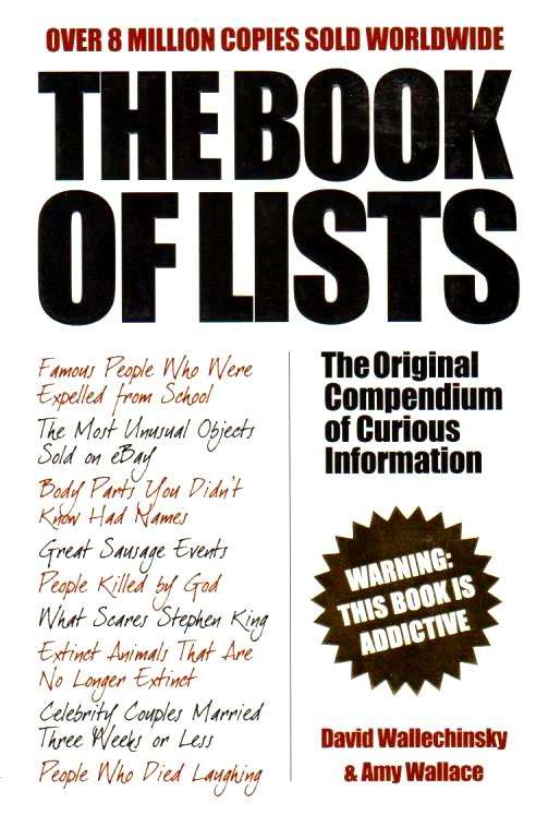 The Book of Lists The Original Compendium of Curious Information David Wallechinsky