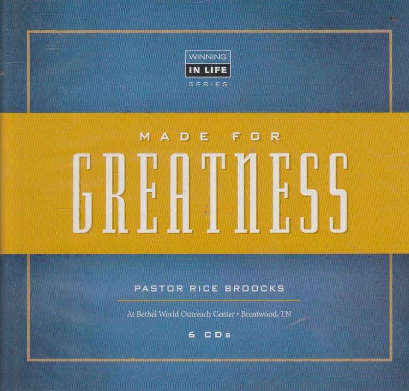 Made For Greatness - Rice Broocks (Audiobook - CD)