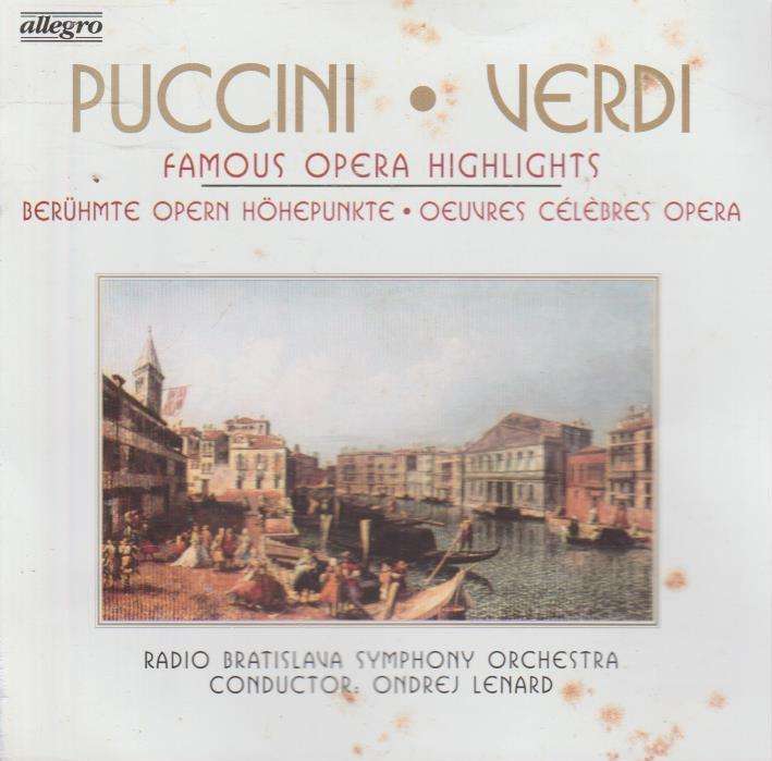 Giacomo Puccini, Giuseppe Verdi, Radio Bratislava Symphony Orchestra, Ondrej Lenard - Famous Oper...