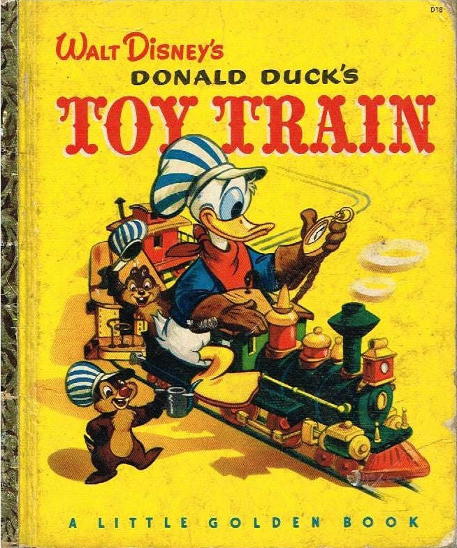 Walt Disney's Donald Duck's toy train (little golden book 1950)