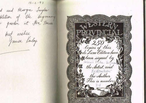 Western Provincial Desiree Picton-Seymour text by R I B Webster (limited 218/250 signed by all)
