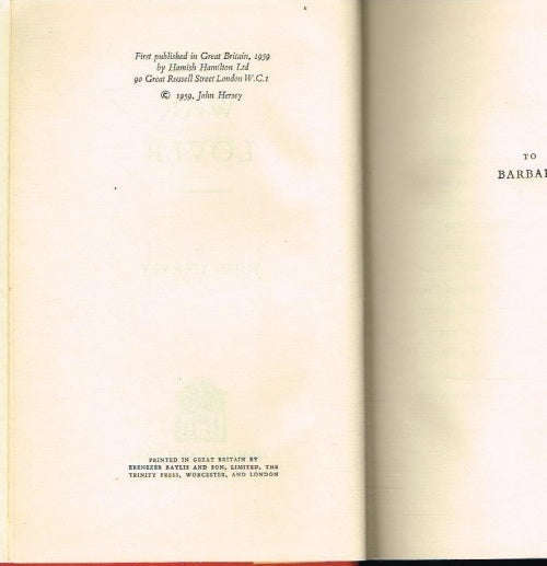 The War Lover (1st edition 1959) - John Hersey