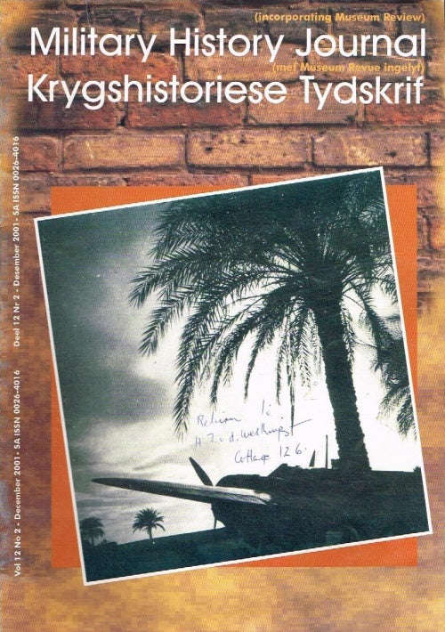 Military history journal krygshistoriese tydskrif vol12 no2 december 2001