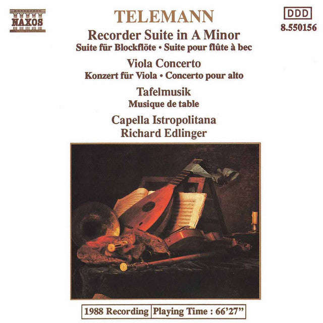 Telemann, Capella Istropolitana, Richard Edlinger - Recorder Suite In A Minor, Viola Concerto ...