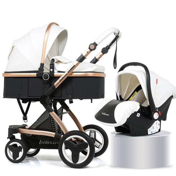 3 in 1 Belecoo PU Leather  Stroller  2019 Model