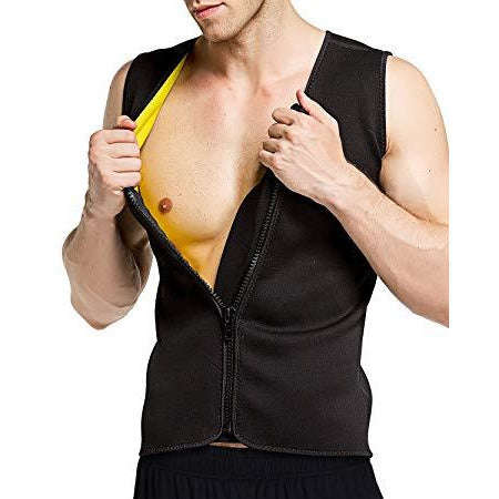 Men Hot Shapers Zipper Waist Trainer Vest - Large