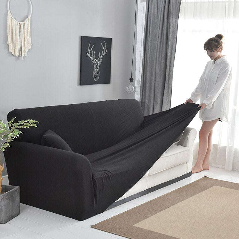 Fine Living 2 Seater Couch Cover Black (Delivery is on Us )