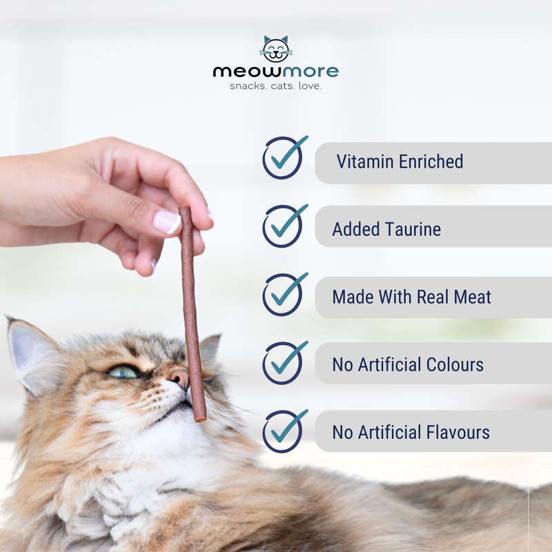Meow More Cat Treat Sticks Bulk Deal (15g x 35 sticks)