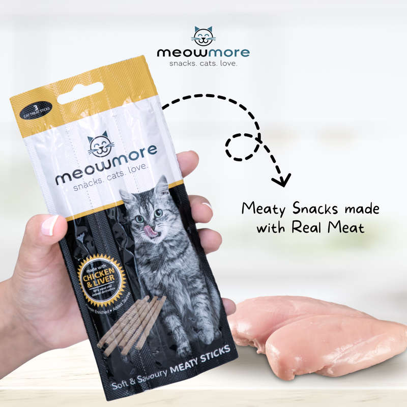 Meow More Cat Treat Sticks Bulk Deal (15g x 35 sticks)