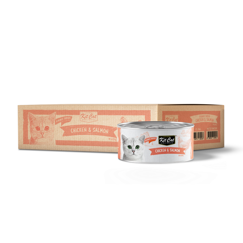 Kit Cat Canned Food Aspic/Toppers Bulk Deal (80g x 24 tins)