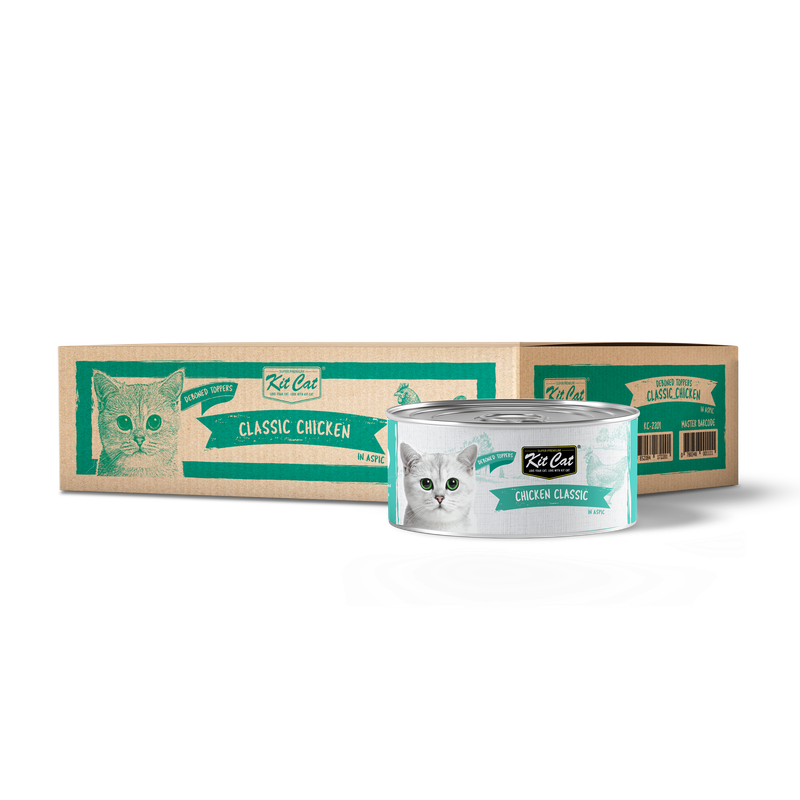 Kit Cat Canned Food Aspic/Toppers Bulk Deal (80g x 24 tins)