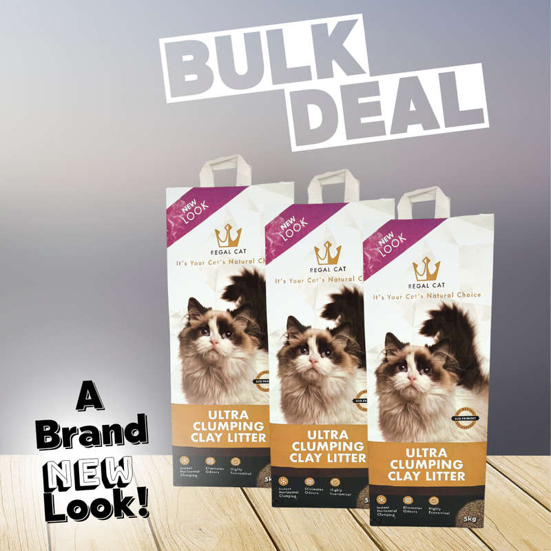 Regal Ultra Clumping Cat Litter Bulk Deal (5kg x 3 bags)