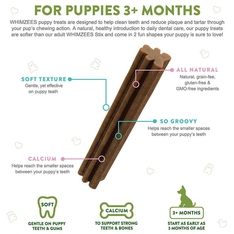 Whimzees X-Small/Small Puppy Value Bag (28pc)