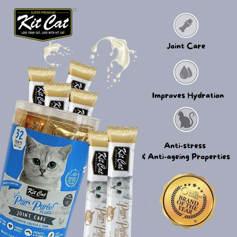 Kit Cat Purr Puree Plus+ Bulk Deal (15g x 32 sachets)