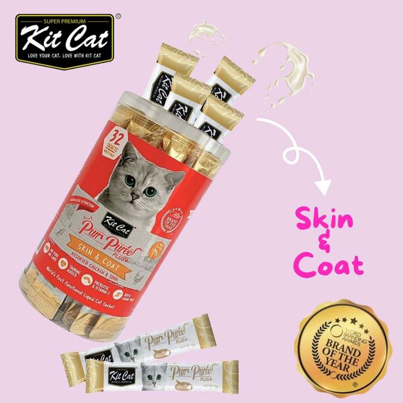 Kit Cat Purr Puree Plus+ Bulk Deal (15g x 32 sachets)