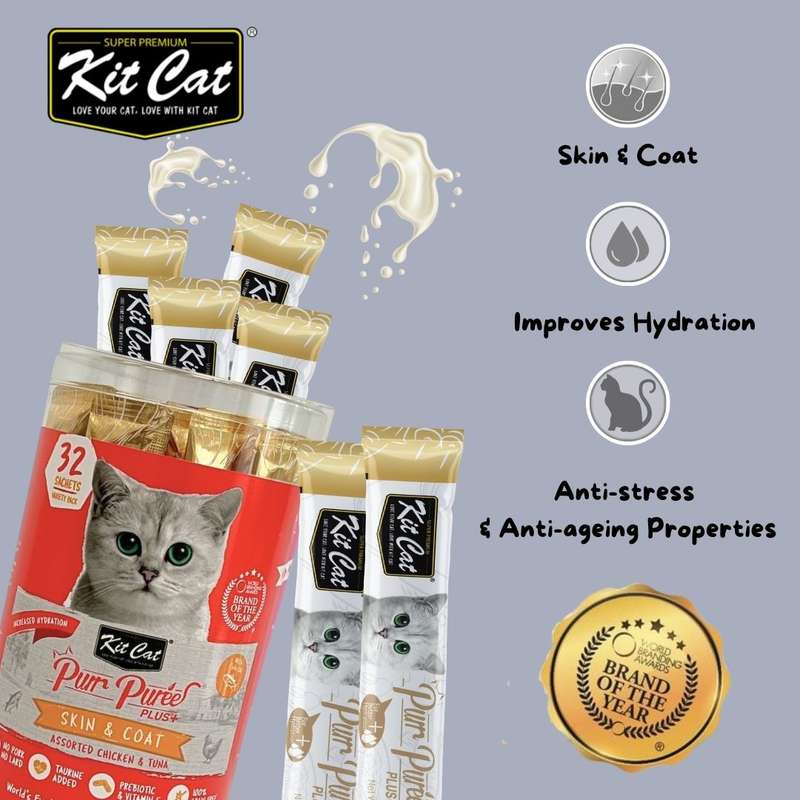 Kit Cat Purr Puree Plus+ Bulk Deal (15g x 32 sachets)