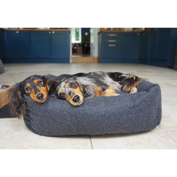 Rosewood Grey Felt with Memory Foam Square Bed