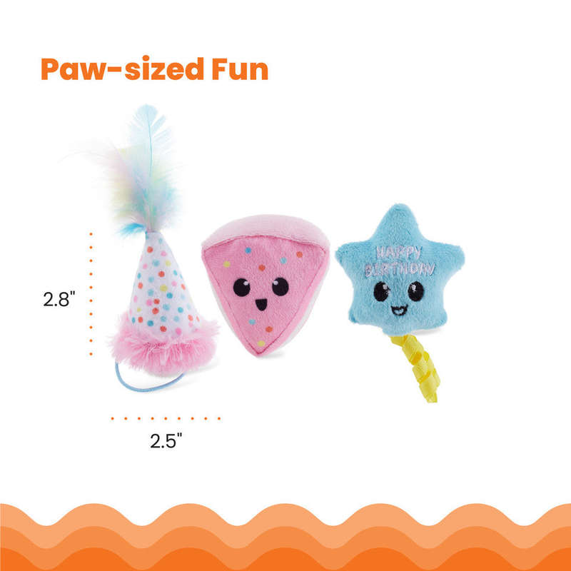 Happy Purrthday Birthday Plush Toys 3pk