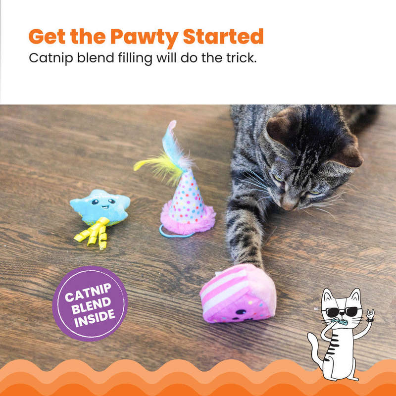 Happy Purrthday Birthday Plush Toys 3pk